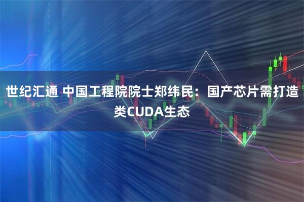 世纪汇通 中国工程院院士郑纬民：国产芯片需打造类CUDA生态